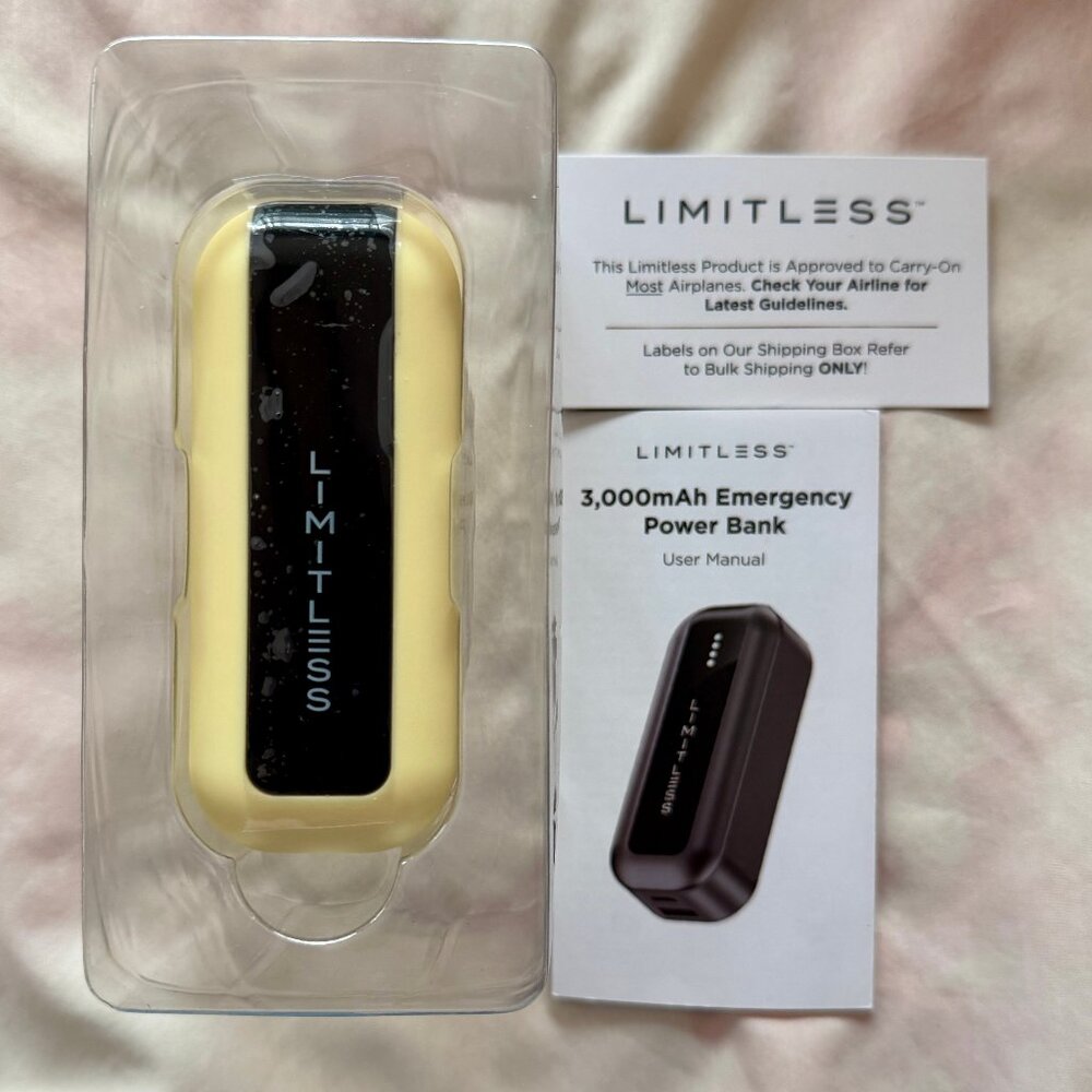 3,000mAh Emergency Power Bank, Built-in Type-C Cable, Charging Ports, Indicator